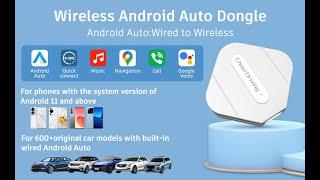 (JCCP-Z1A)CheerDriving Wireless Android Auto Dongle for Cars with OEM Factory Android Auto Function