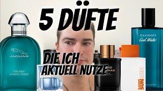 5 Düfte die ich aktuell nutze Bold Instinct, Ultimate Power, Sun Men YSL Y, Davidoff