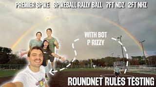 Atlanta Roundnet (Spikeball) Rally Ball + 2ft NHZ + 7ft NDZ Rule Testing Full Pickup Highlights