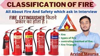 Types of Fire |Classification of fire |types of fire extinguisher|Fire triangle|@rasayanclasses