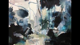 Artgraf mixmedia akvarel maling abstrakte akvareller af uffe Boesen