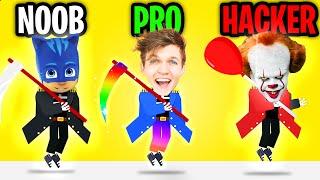 Can We Go NOOB vs PRO vs HACKER In DEATH INCOMING!? (MAX LEVEL!)