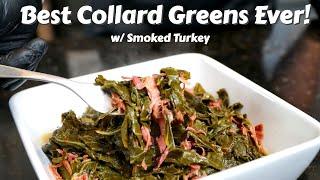 The BEST Collard Greens EVER! |  Southern Style Collard Greens with Smoked Turkey #MrMakeItHappen