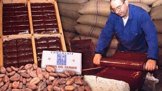 CHOCOLATE casero “A BRAZO”. Tueste y molienda del CACAO sobre PIEDRA y SIN uso de maquinaria moderna