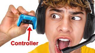 I Played Fortnite on World's SMALLEST Controller!