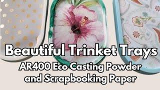 #55 Trinket Trays Using Scrapbooking Paper & AR400 Eco Casting Powder #clairemademedoit