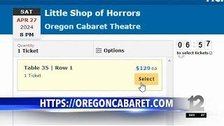 Oregon Cabaret Theater reminding customers of only official ticket website