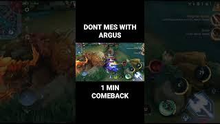 ONE MINUTE COMEBACK WITH ARGUS | MLBB