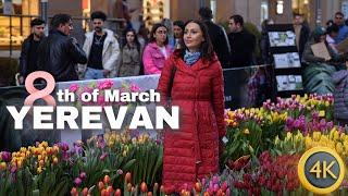 [4K] Experience Yerevan’s Women’s Day 2025 | March 8th Festivities Walking Tour