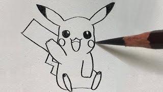 HOW TO DRAW PIKACHU | 如何画一只卡通皮卡丘