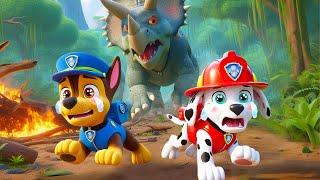 CHASE X MARSHALL Are Attacked By Dinosaurs?! | Sad Story | Paw Patrol Ultimate Rescue | Rainbow 3