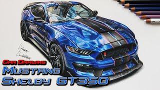 Ford Mustang Shelby GT350 Car Drawing