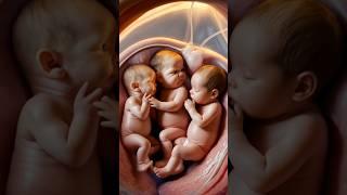 Triplets in Anger  Triplets inside the womb #triplets #womb #tripletsmom