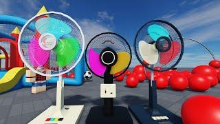 3 Fan Colours Spinning On Playgroup - Many Fans Invention