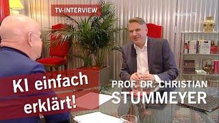 Künstliche Intelligenz (KI) einfach erklärt - Prof. Stummeyer im TV-Interview bei Prof. Lejeune