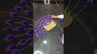 Beautiful Peacock Wall Decor Craft #short #youtubeshort #reel #viral #diycrafts #trending #walldecor