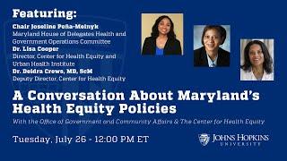 Showcase Series: A Conversation about Maryland’s Health Equity Policies