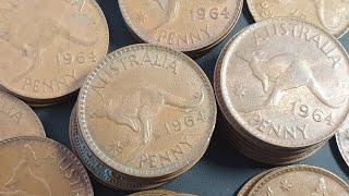 Australia 1964 penny varieties and values