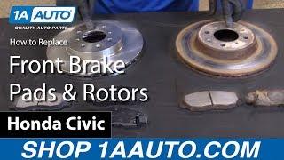 How to Replace Front Brake Pads and Rotors 01-05 Honda Civic