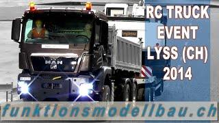 BEST OF RC TRUCKS EVENT - 2nd MINI TRUCK FESTIVAL LYSS, SWITZERLAND 2014, EXCAVATOR,WHEEL LOADER