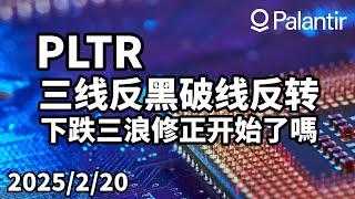 美股 PLTR(Palantir) 三线反黑破线反转，下跌三浪开始了吗？