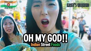 [인도VLOG] WHAT AMAZING STREET FOOD IN INDIA (feat. Samosa, Frankie Bombay Roll, Grilled Corn))