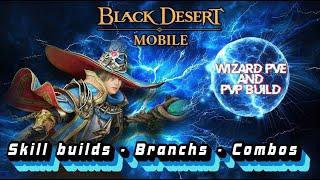 Black Desert Mobile - Wizard PVE & PVP Guide - Skills Builds | Branchs | Combos – 2025 – Sub. Esp.