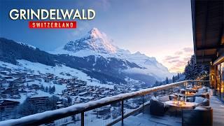 Winter Wonderland Walk, Exploring Grindelwald, Switzerland  Snowy Scenic Tour