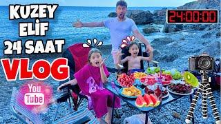 KUZEY ELİF HAFTASONU 1 GÜNLÜK VLOG !! 24 SAAT VLOG !! - KAHVALTI - ISSIZ ADAYA GİTTİK !!