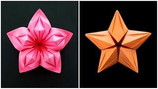 2 Modelos de Origami Modular - Flor e Estrela