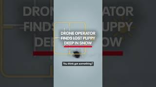 Drone operator finds puppy in deep snow using thermal technology
