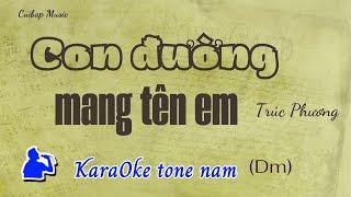 Con đường mang tên em | Tone nam thấp (Dm) Karaoke  | Cui bap music