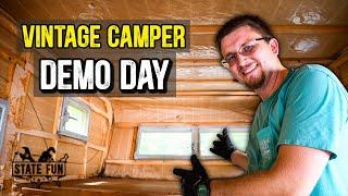 Taking A Vintage Truck Bed Camper Down To The Studs (MAJOR WATER DAMAGE!)