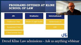 Law Admissions Ask Us Anything | Drexel Kline Law Webinar