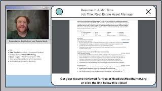 Corporate Recruiter Reviews a Real Estate Asset Manager Resume (Justin Time)