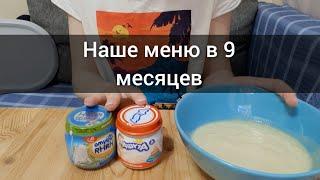 Меню на день в 9 месяцев|Рацион малыша в 9 месяцев