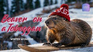 Beaver on a Toboggan | Winter Wonders