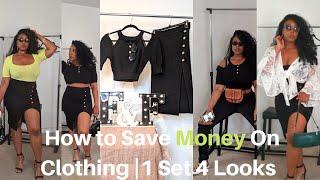 How to Save Money On Clothing | Clothing Hack | 1 Set  4 Looks