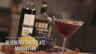 Mixology 101 - Blueberry Chocolate Manhattan