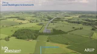 HS2 route fly-through at high speed