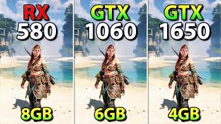 RX 580 vs GTX 1060 vs GTX 1650 - Test in 11 Games + FSR 3.1 Frame Generation