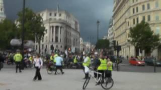 Biker protest in London 4/8/10 Trafalgar Square