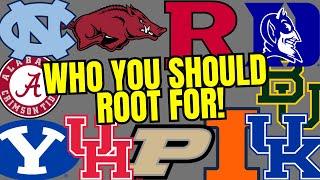 The Definitive "Who You Should Root For" Rankings - College Basketball 2024-25