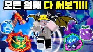 업데이트된 모든 열매를 다 써봤습니다!! [Blox Fruits]