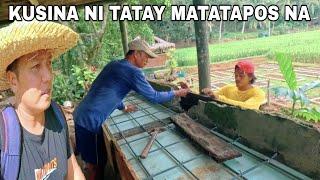 Ang Saya ni tatay Matatapos na Kanyang SIMPLENG kitchen sa bukid...5 days nlang tapos na ito