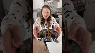 Witch Broom Treats - Easy + Fun Halloween Snack #Shorts #SpookySeason #HalloweenTreat #Halloween