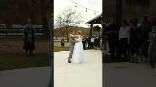 Tractors and the fall scenery  || Kentucky Wedding Videographer #weddingreception #fallbride