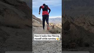 how to film yourself while running  #trailrunning #running #lehladakh #himalayas #runshorts #run