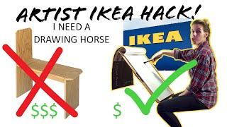 How to Make an Artist Bench Cheap! (Less than $50!) Ikea Hack! | Alternative to an Easel