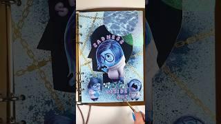 Art journaling SADNESS from Inside Out (Scrapbooking)